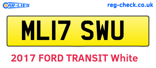 ML17SWU are the vehicle registration plates.