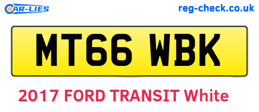 MT66WBK are the vehicle registration plates.