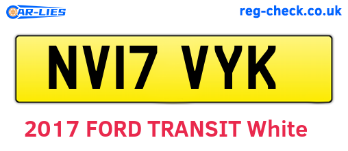 NV17VYK are the vehicle registration plates.