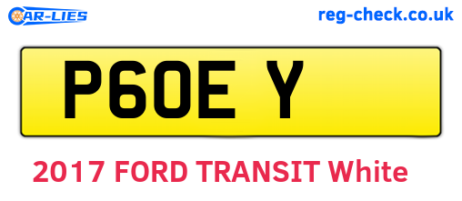 P6OEY are the vehicle registration plates.