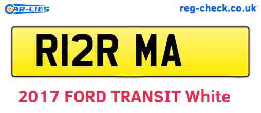 R12RMA are the vehicle registration plates.