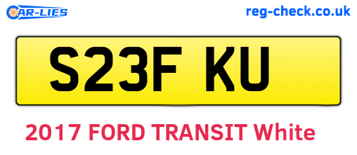 S23FKU are the vehicle registration plates.