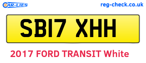 SB17XHH are the vehicle registration plates.