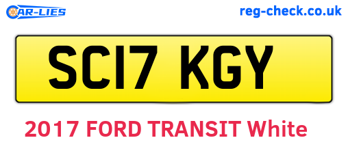 SC17KGY are the vehicle registration plates.