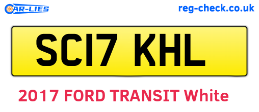 SC17KHL are the vehicle registration plates.