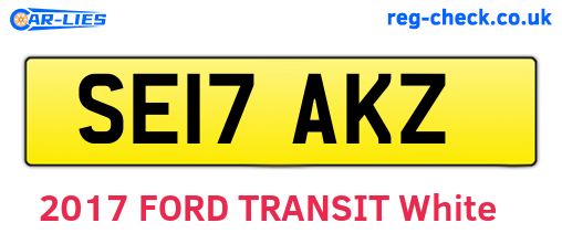 SE17AKZ are the vehicle registration plates.