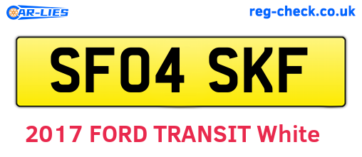 SF04SKF are the vehicle registration plates.