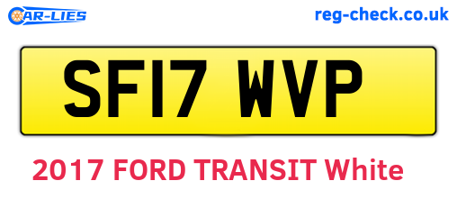 SF17WVP are the vehicle registration plates.