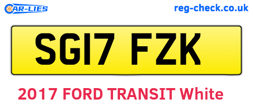 SG17FZK are the vehicle registration plates.