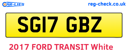 SG17GBZ are the vehicle registration plates.