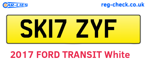 SK17ZYF are the vehicle registration plates.