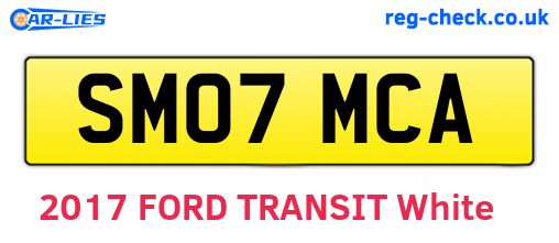 SM07MCA are the vehicle registration plates.