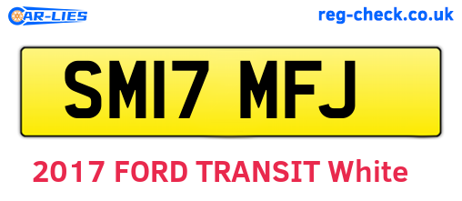 SM17MFJ are the vehicle registration plates.