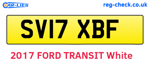 SV17XBF are the vehicle registration plates.