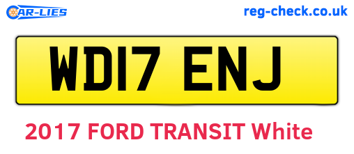 WD17ENJ are the vehicle registration plates.
