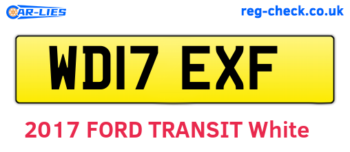 WD17EXF are the vehicle registration plates.