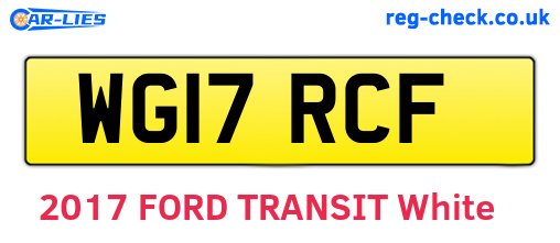 WG17RCF are the vehicle registration plates.