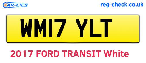 WM17YLT are the vehicle registration plates.