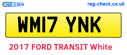 WM17YNK are the vehicle registration plates.