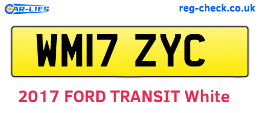 WM17ZYC are the vehicle registration plates.