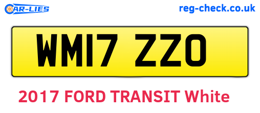 WM17ZZO are the vehicle registration plates.