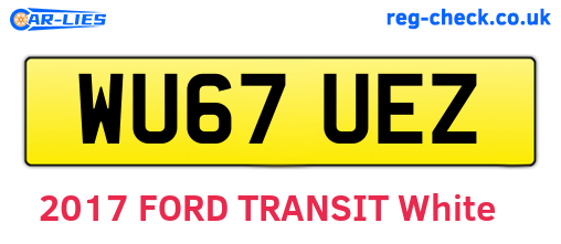 WU67UEZ are the vehicle registration plates.