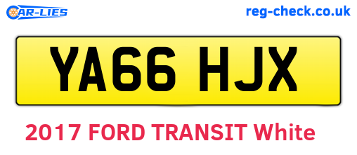 YA66HJX are the vehicle registration plates.