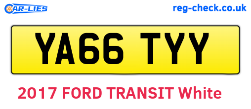 YA66TYY are the vehicle registration plates.