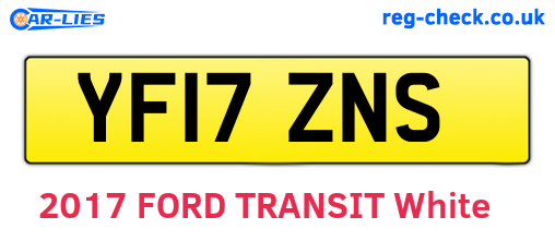 YF17ZNS are the vehicle registration plates.