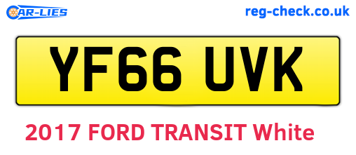 YF66UVK are the vehicle registration plates.
