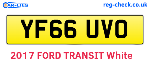 YF66UVO are the vehicle registration plates.