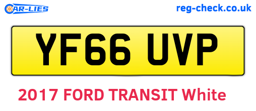 YF66UVP are the vehicle registration plates.