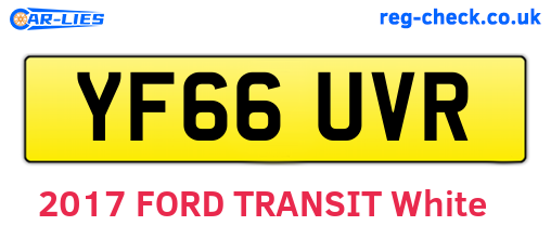 YF66UVR are the vehicle registration plates.
