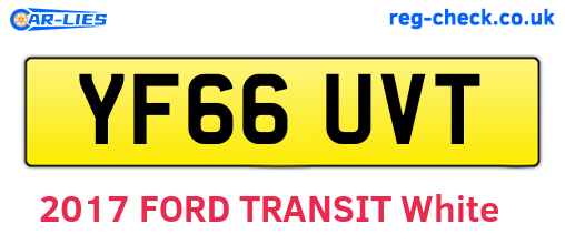 YF66UVT are the vehicle registration plates.