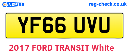 YF66UVU are the vehicle registration plates.