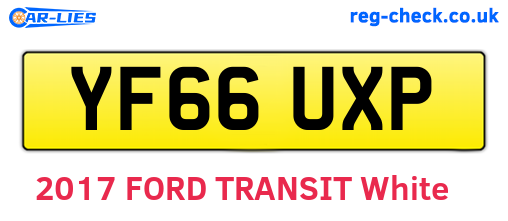 YF66UXP are the vehicle registration plates.