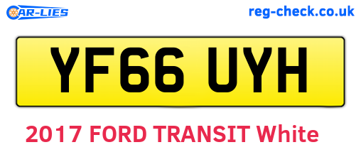YF66UYH are the vehicle registration plates.
