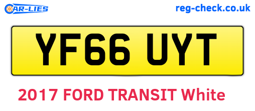 YF66UYT are the vehicle registration plates.