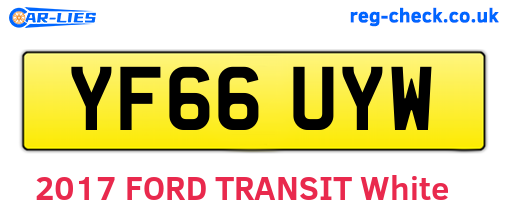 YF66UYW are the vehicle registration plates.