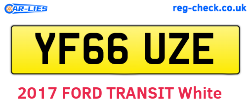 YF66UZE are the vehicle registration plates.