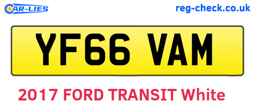 YF66VAM are the vehicle registration plates.