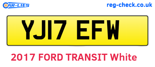 YJ17EFW are the vehicle registration plates.