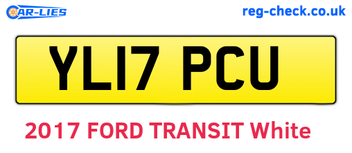 YL17PCU are the vehicle registration plates.