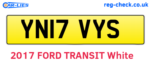 YN17VYS are the vehicle registration plates.