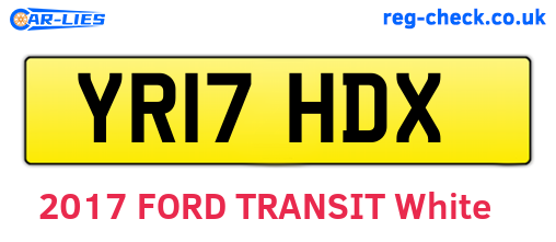 YR17HDX are the vehicle registration plates.