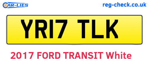 YR17TLK are the vehicle registration plates.