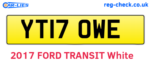 YT17OWE are the vehicle registration plates.