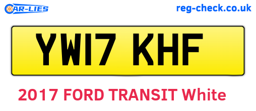 YW17KHF are the vehicle registration plates.