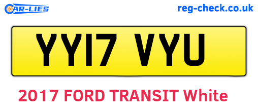 YY17VYU are the vehicle registration plates.