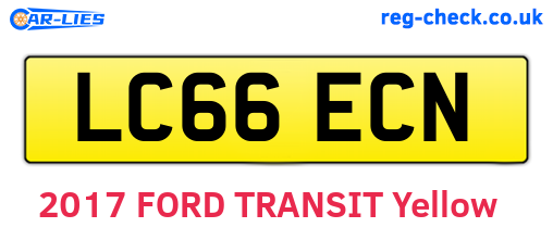 LC66ECN are the vehicle registration plates.